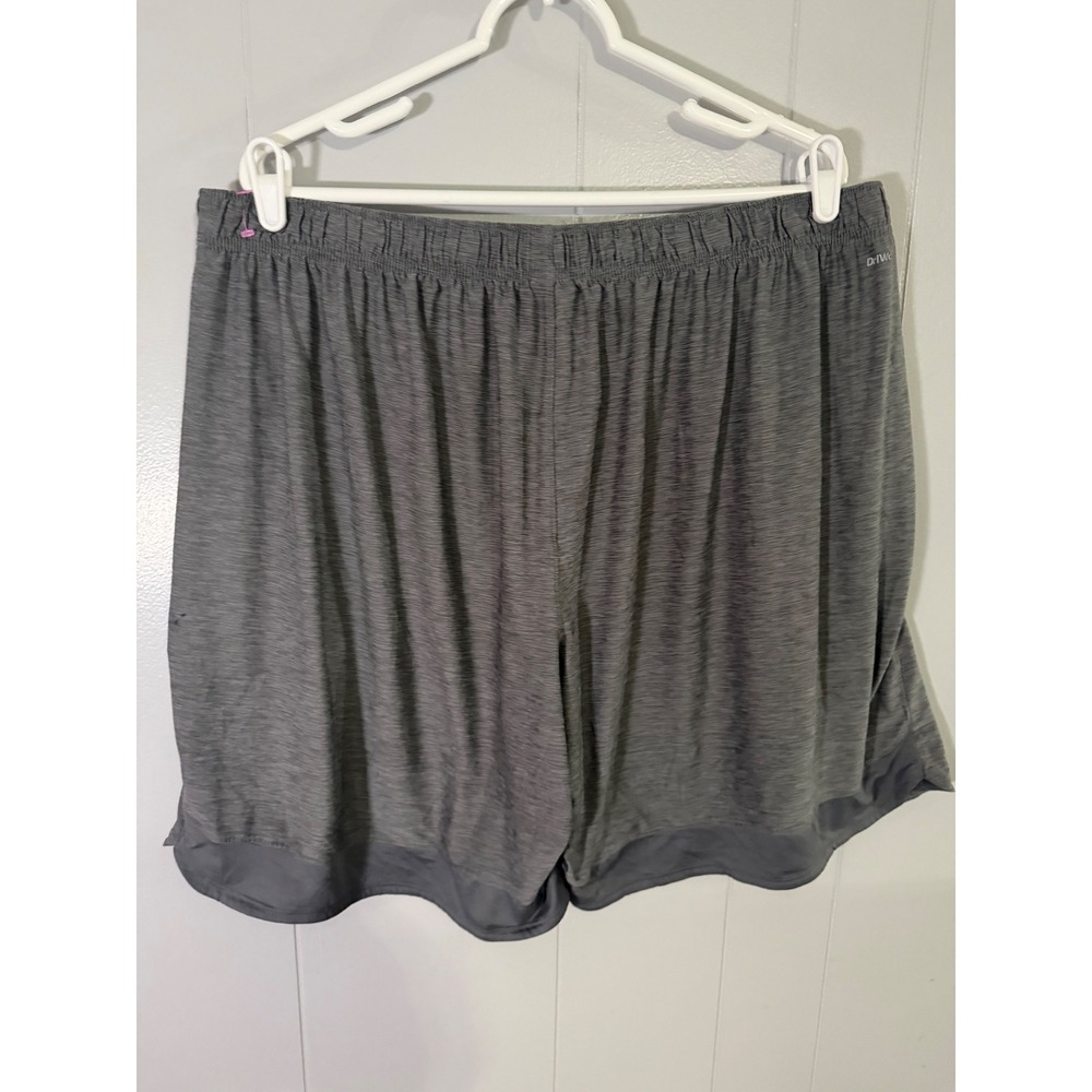 Athletic Works Shorts Mens 3XL Gray DriWorks Heathered Performance Gym 5598 - Picture 2 of 7